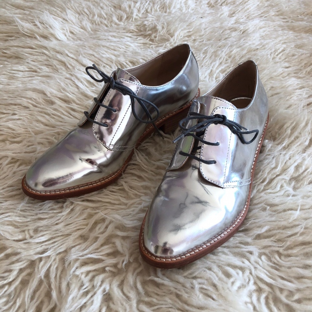Loeffler Randall silver oxfords